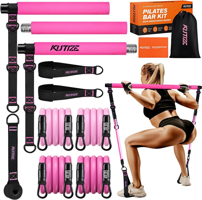 KUTIZE Pilates Bar Kit with Resistance Bands, Pilates Equipment, Multifunctional Pilates Bar for Women & Men, Pilates kit for Hip, Back, Arm, Full-Body Workouts, Home Gym Strength Training Equipment - Image 1